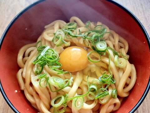 うどんに下味ー！釜玉うどん